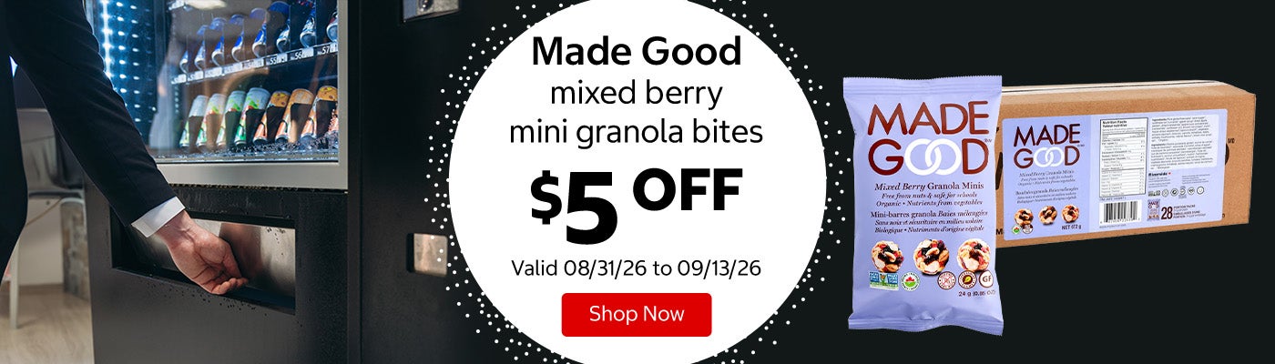Made Good mixed berry mini granola bites $5 OFF Valid 08/31/26 to 09/13/26 Shop Now 
