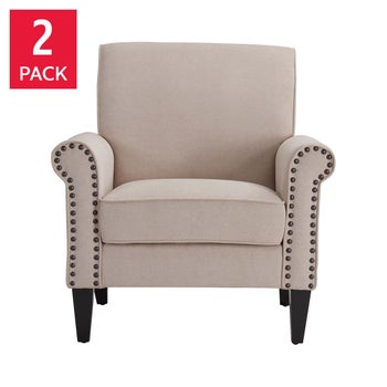 Monroe Fabric Club Chair, 2-pack
