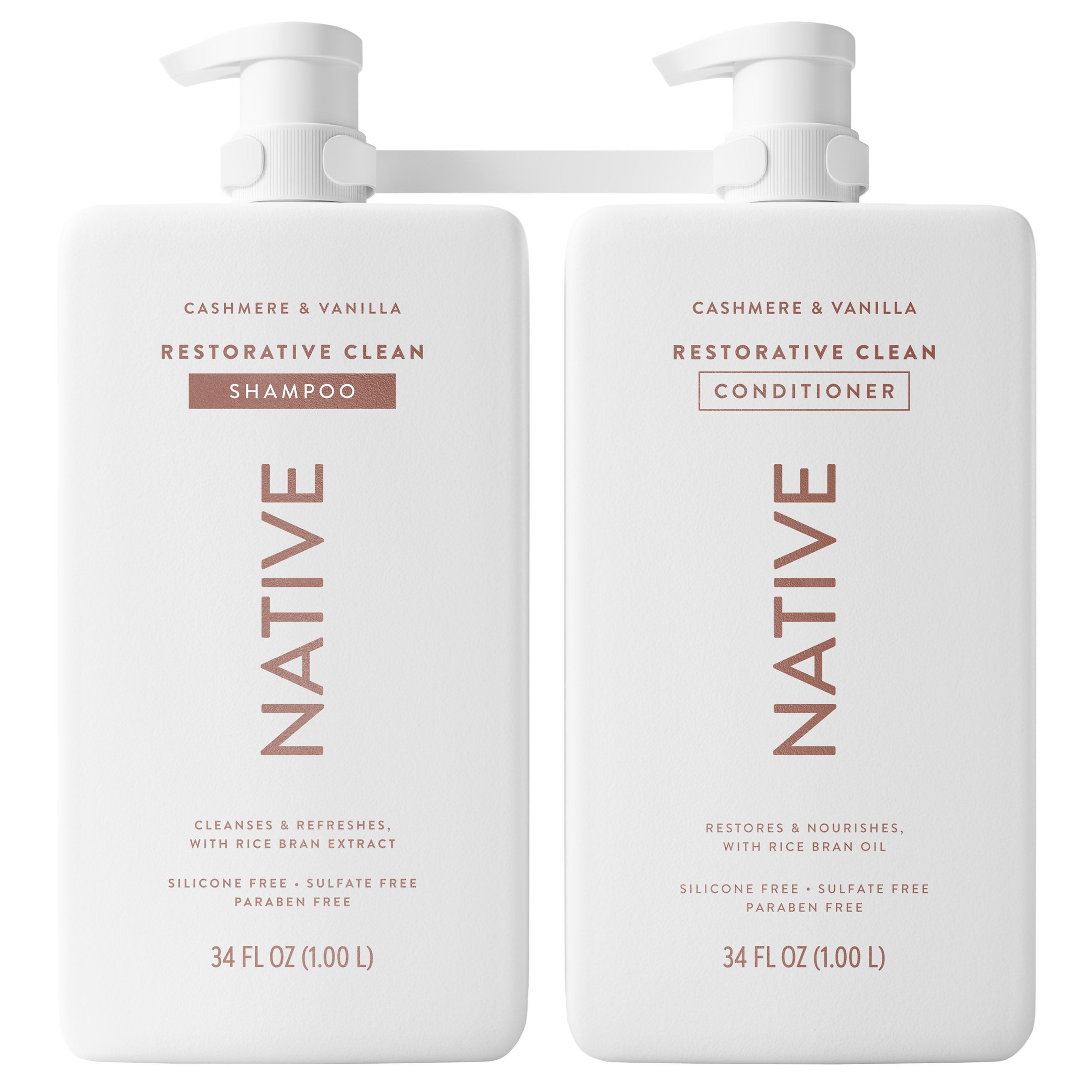 Native Cashmere & Vanilla Shampoo & Conditioner, 34 fl oz, 2-pack