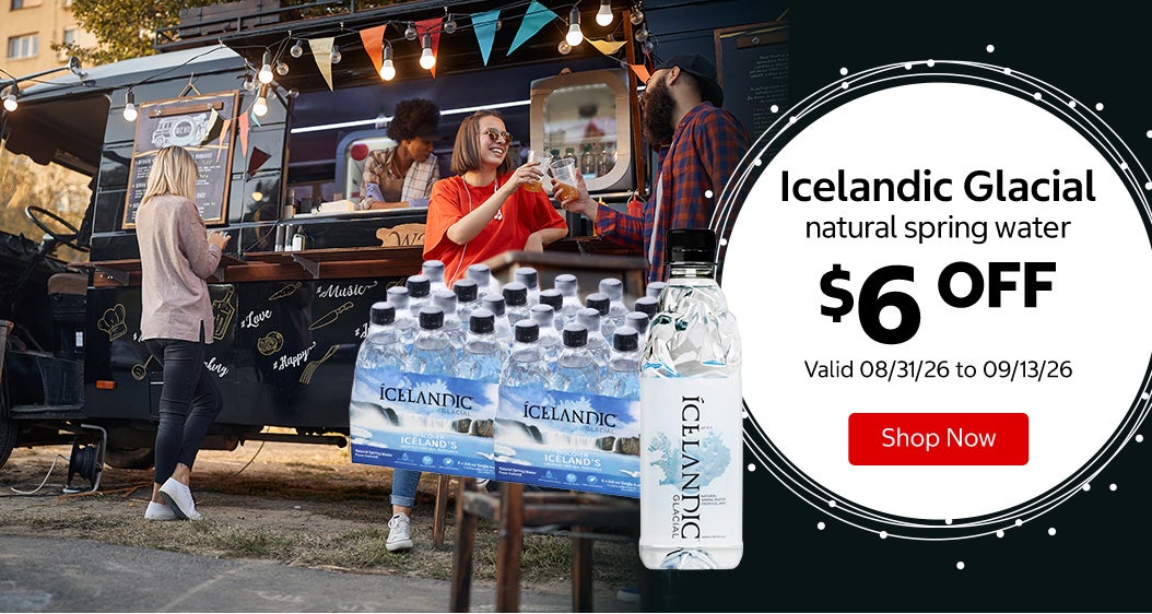 Icelandic Glacial natural spring water $6 OFF Valid 08/31/26 to 09/13/26 Shop Now 