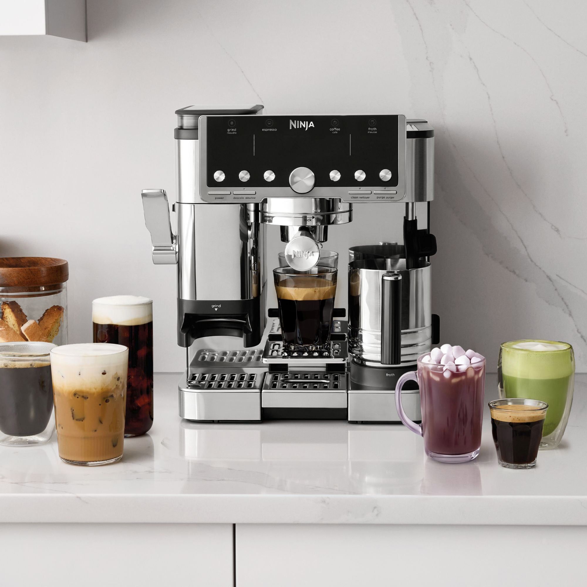 Ninja Luxe Café Pro Espresso Machine with Coffee, Cold Brew, Hot