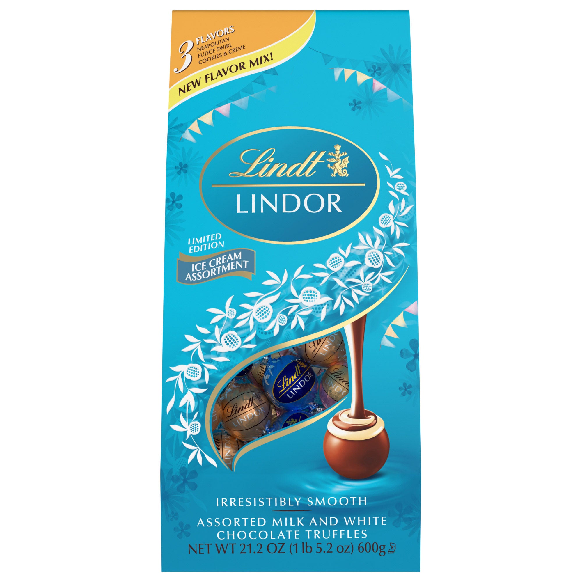 LINDOR ICE CREAM ASSORTED 21.2 OZ