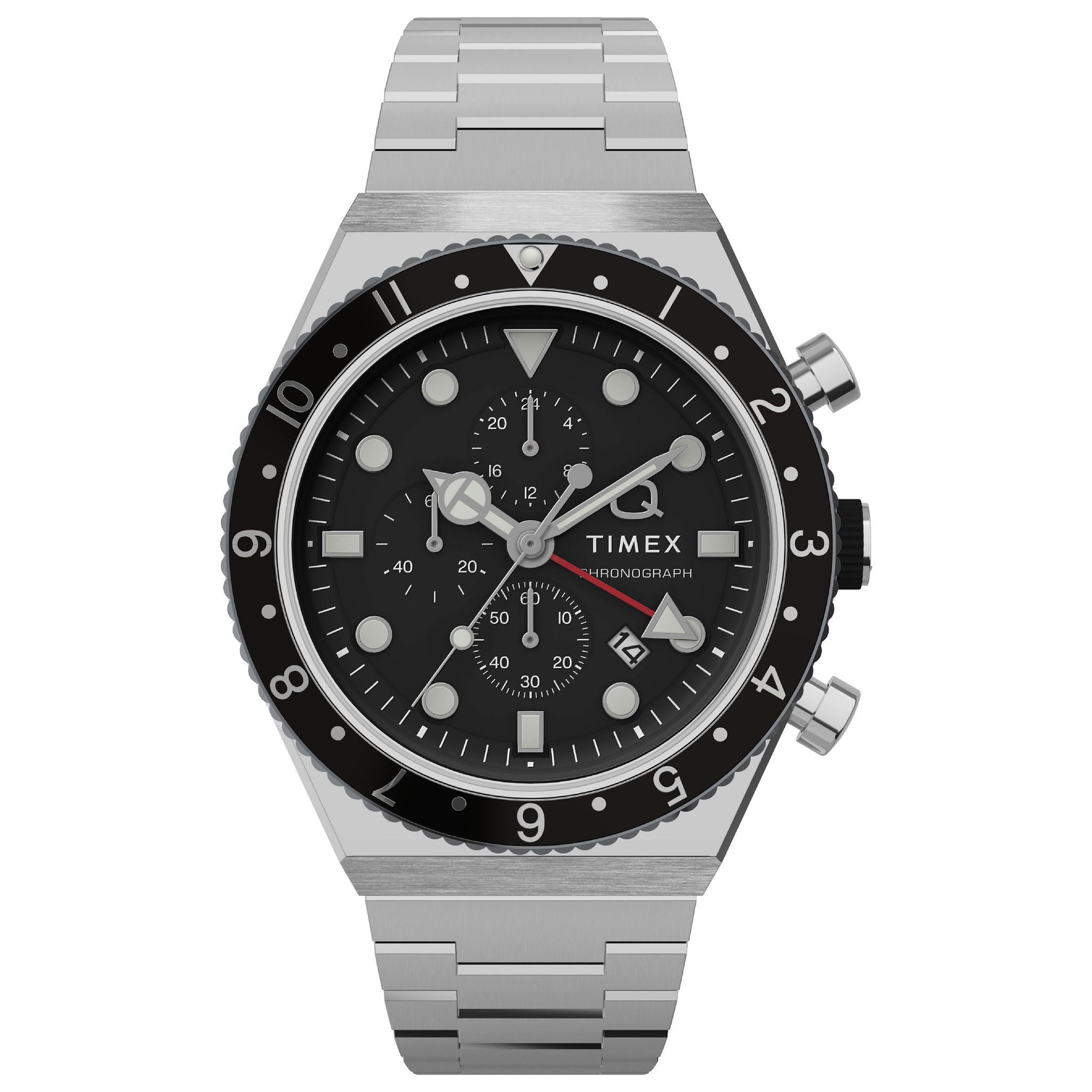 Timex Q 3-Time Zone Black Dial Men's Watch | Costco