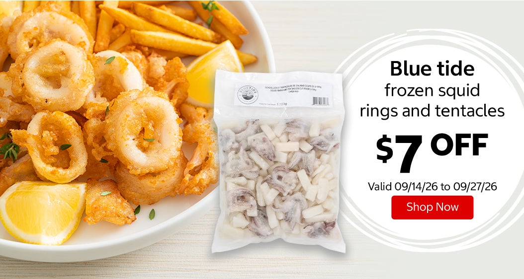 Blue tide frozen squid rings and tentacles $7 OFF Valid 09/14/26 to 09/27/26 Shop Now 