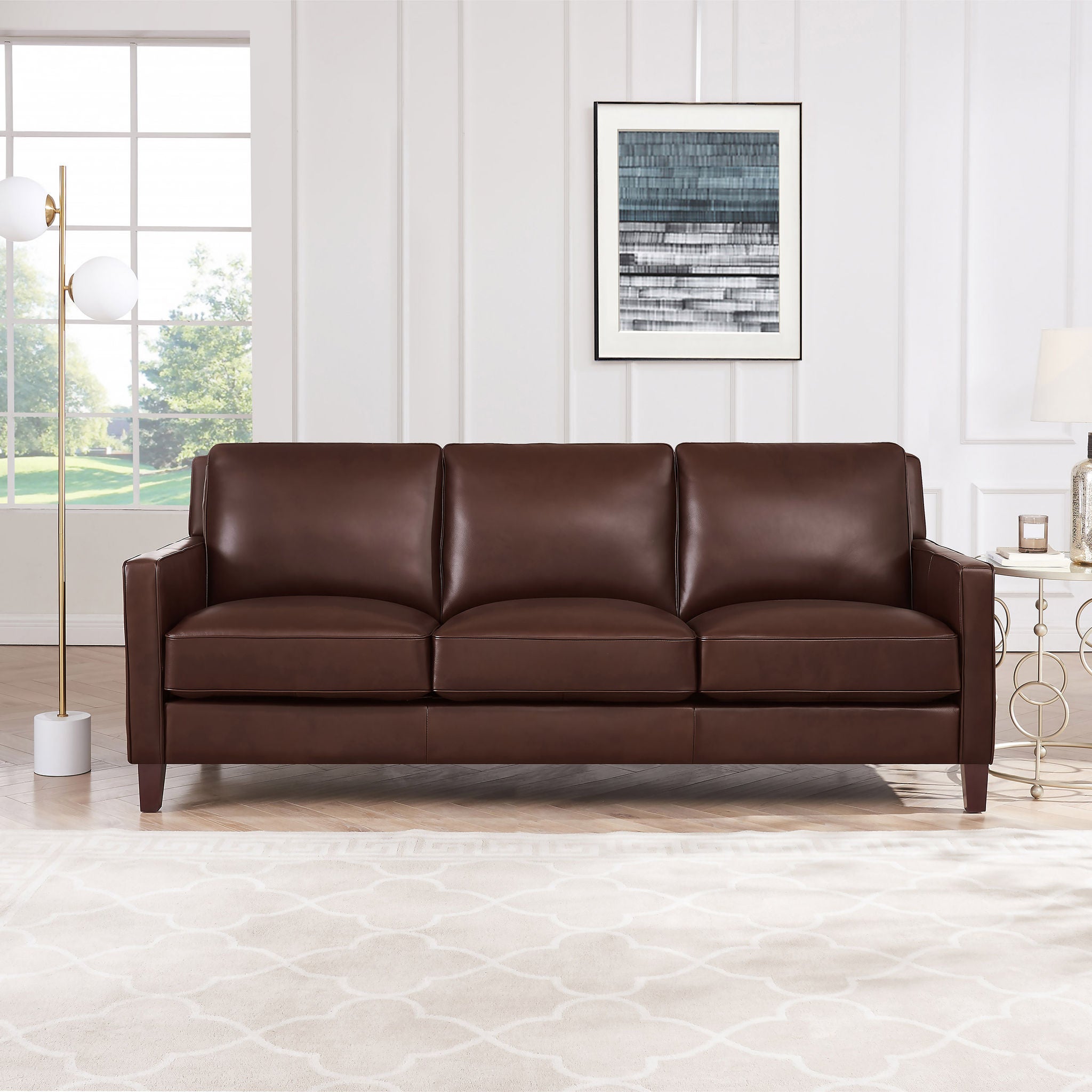 Prospera Home West Park Top-grain Leather Sofa and Loveseat | Costco