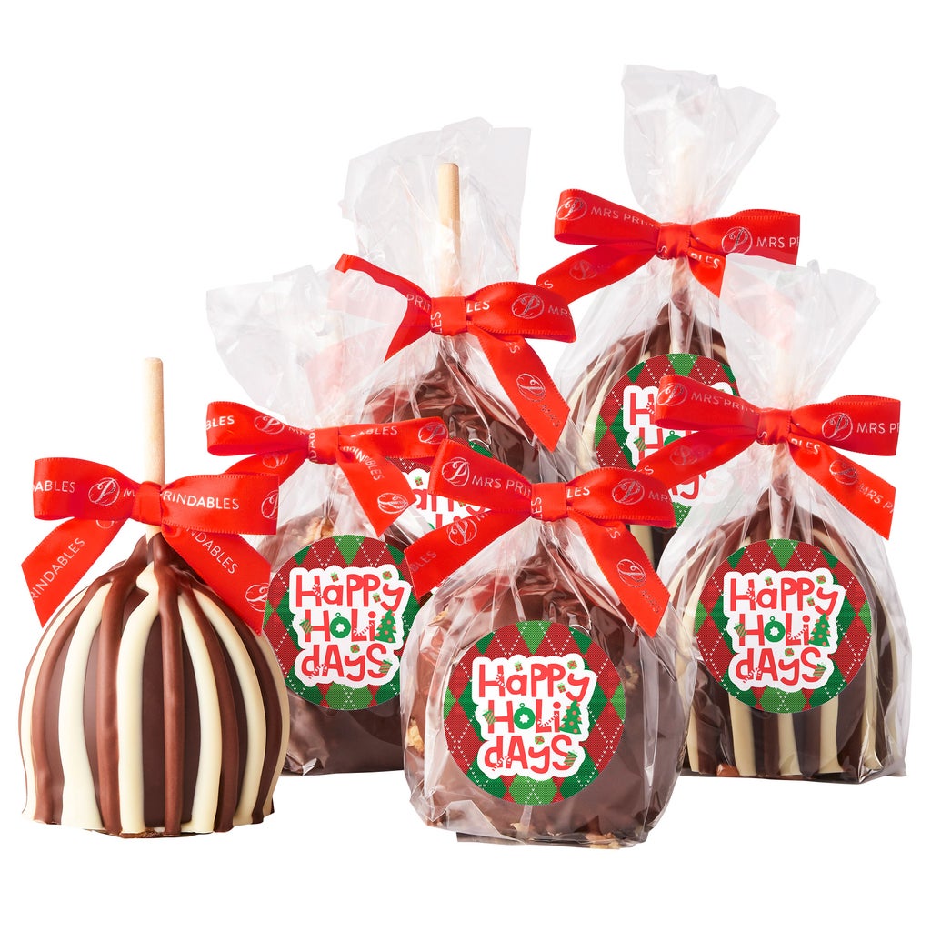 Mrs. Prindables Happy Holidays Caramel Apples, 6-count | Costco