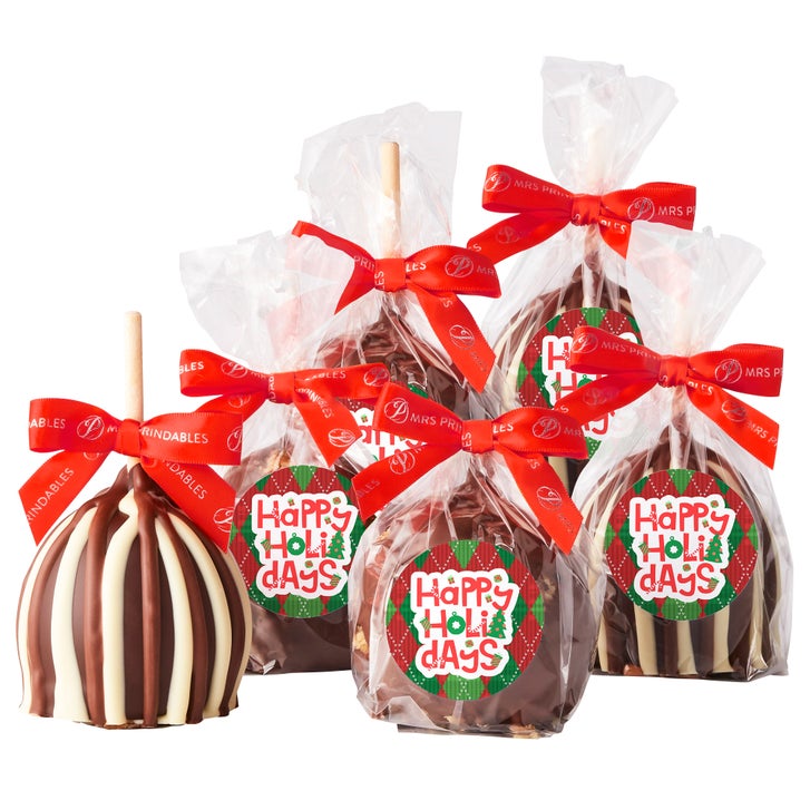 Mrs. Prindables Happy Holidays Caramel Apples, 6-count | Costco