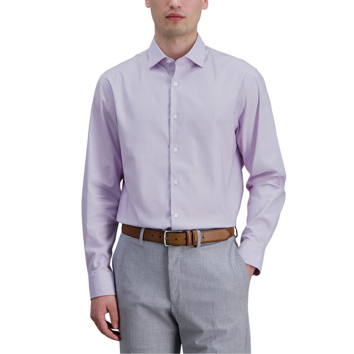 haggar dress shirt Premium Comfort in Blue The premium wrinkle free fabric keeps the shirt smooth Haggar Mens Smart Wash Classic