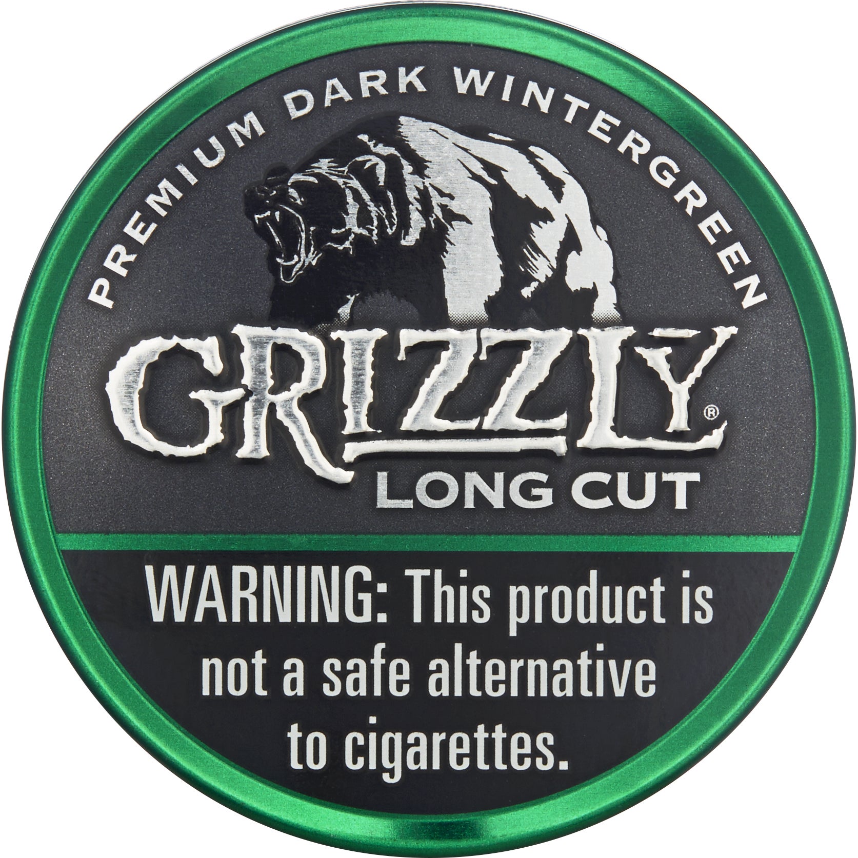 GRIZZLY PREM DARK LC WINTERGREEN 5/1.2 OZ PER CAN