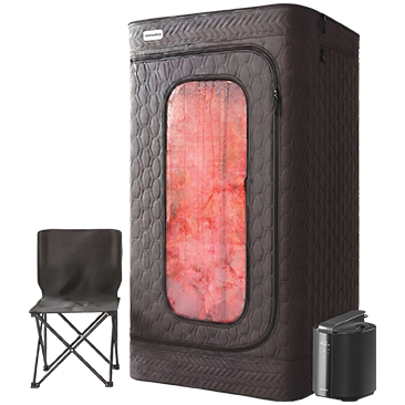 Homedics 2-in-1 Portable Steam Sauna + Red Light Wands