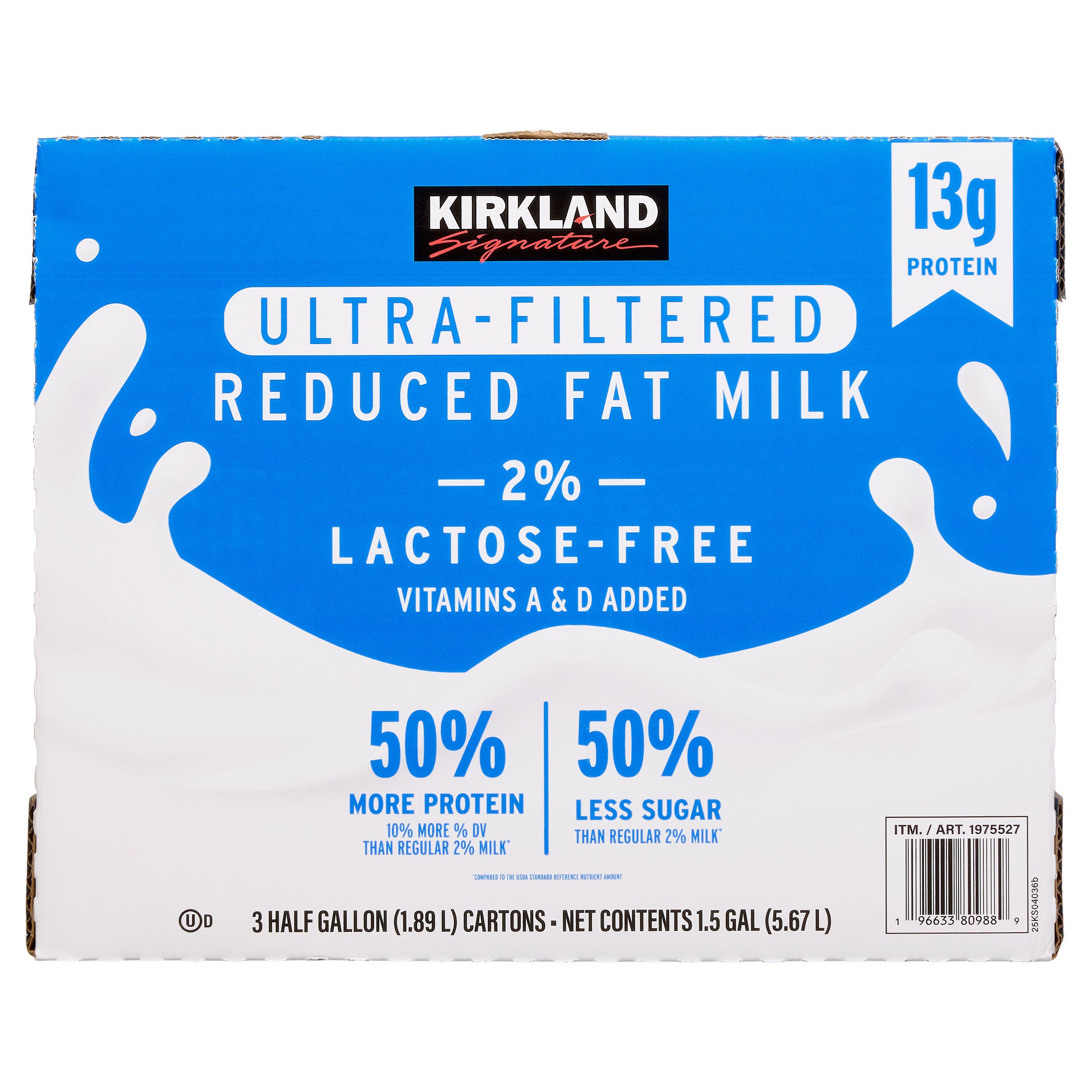 Kirkland Signature Ultra Filtered 2% Lactose Free Milk, Half