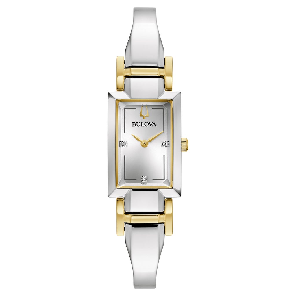 Bulova Classic Diamond Two Tone Stainless Steel Women display picture 2
