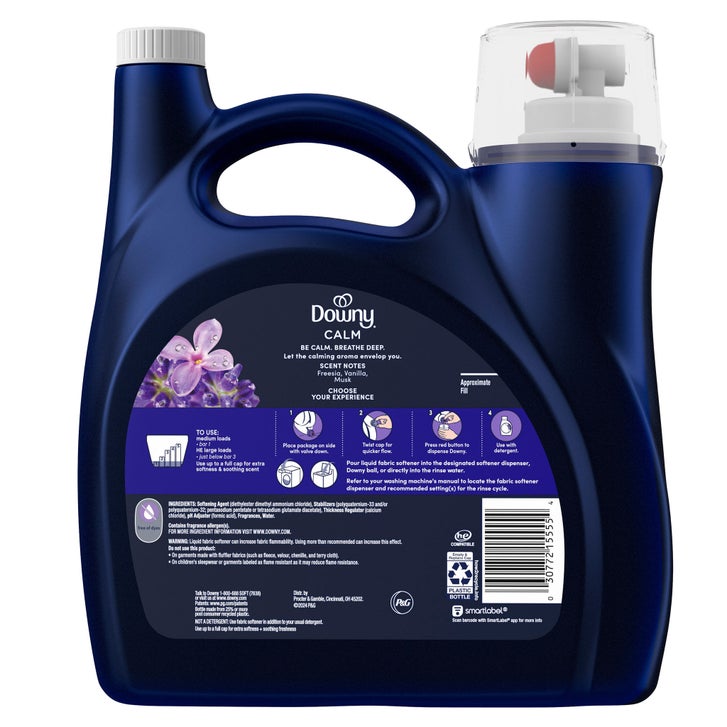 Downy Liquid Calm Soft 2-in-1 Fabric Softener, 164 loads, 111 fl