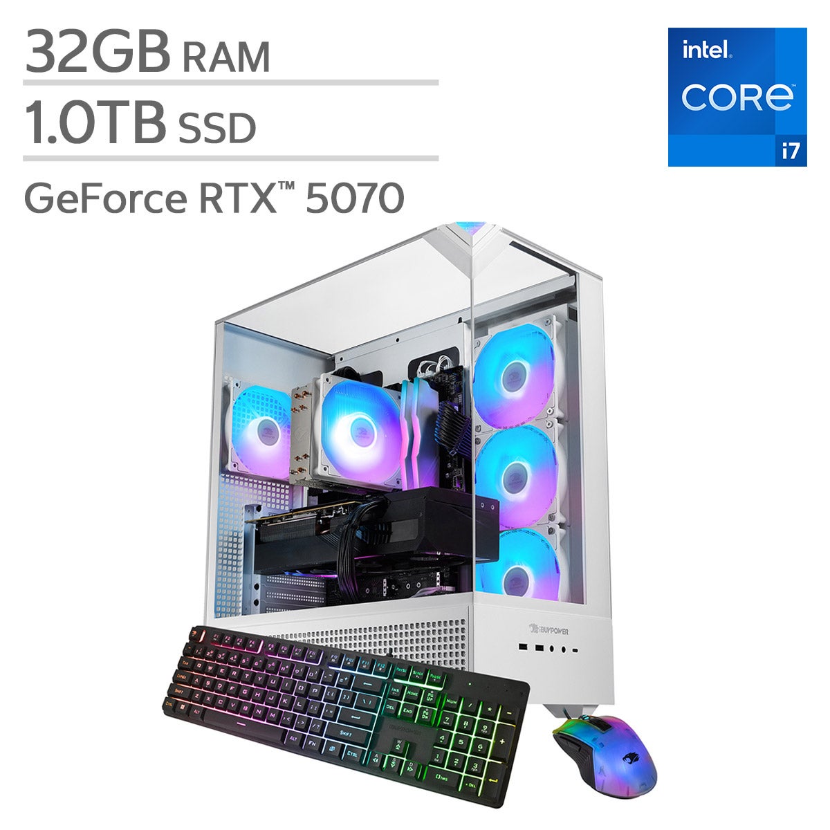iBUYPOWER Element Gaming PC Desktop - Intel Core i7 14700F, NVIDIA