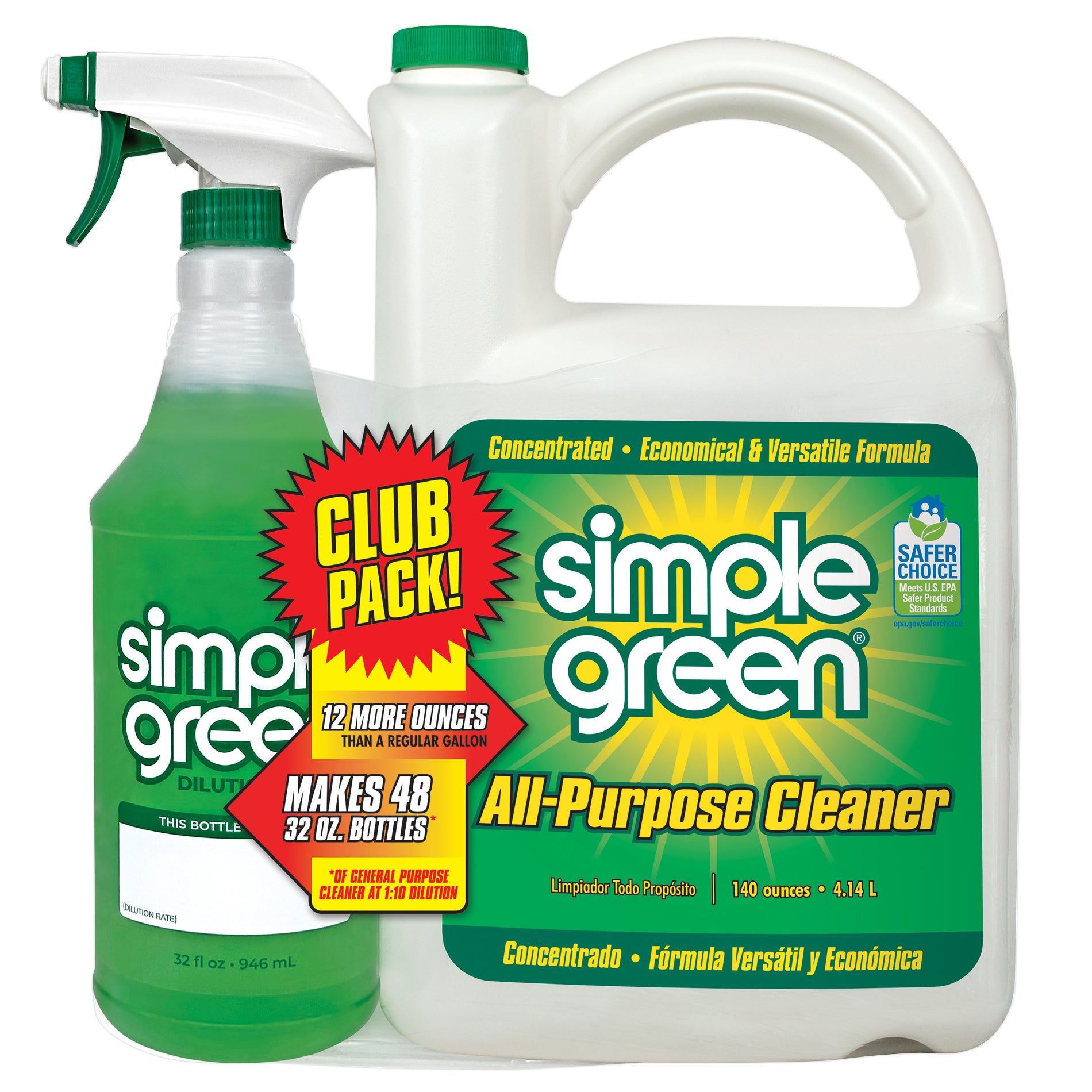 Simple Green All-Purpose Cleaner, 32 fl oz + 140 fl oz Refill