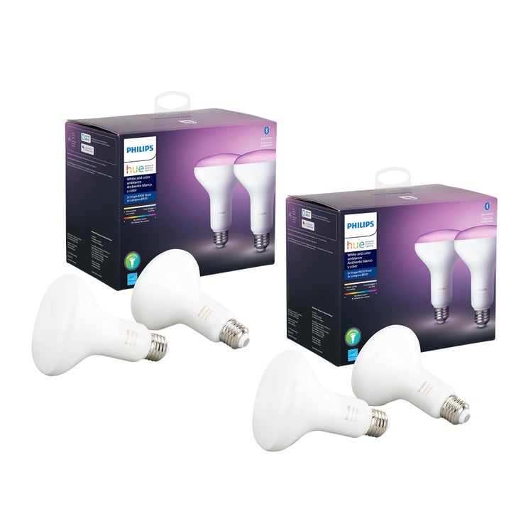 Philips Hue White and Color BR30 LED Smart Bulbs, 4-pack | Costco