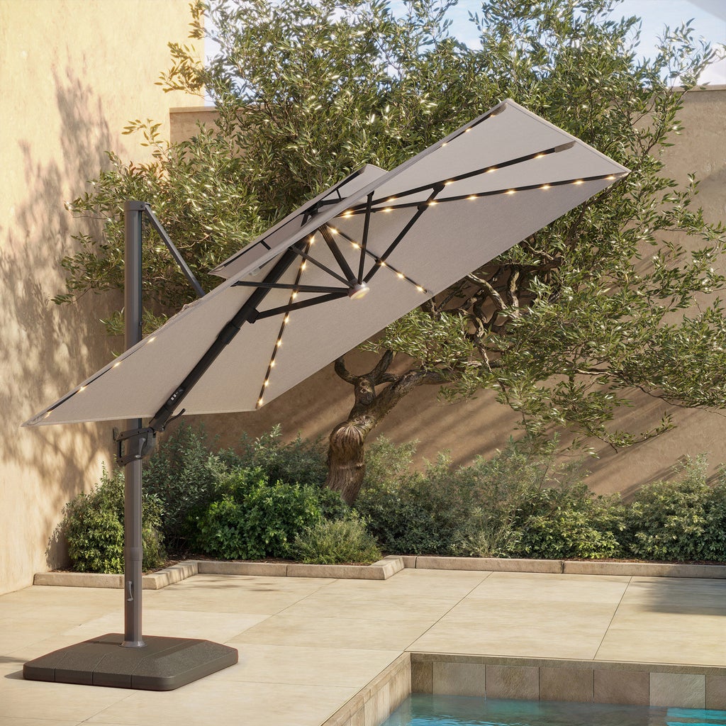 end of season patio umbrellas FIM P-Series 13' Octagon Cantilever Umbrella GiantPatioUmbrellas This umbrella can shade the sun Crestlive Products 15 ft. x