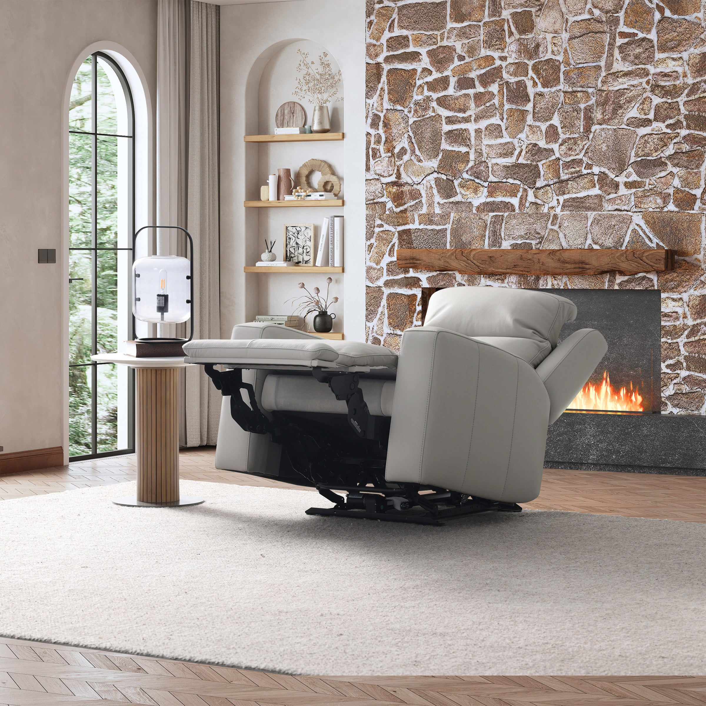 Wren Zero Gravity Power Leather Recliner with Power Headrest | Costco