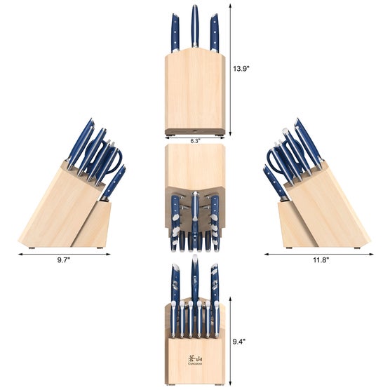 Cangshan Denali Series German Steel Forged 17-piece Knife Block