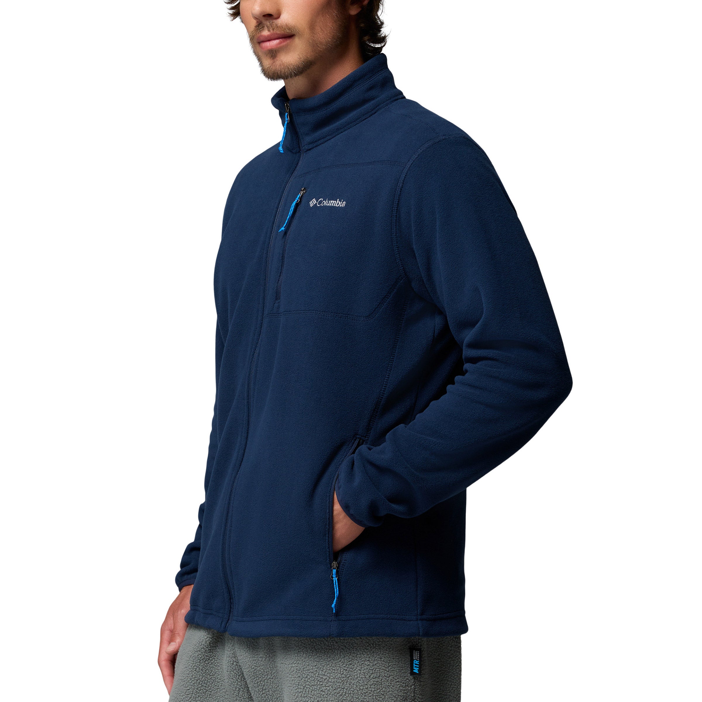 Columbia Men's Thompson Peak Full Zip Fleece Jacket 100% Polyester Mid-Weight - product detail image 3