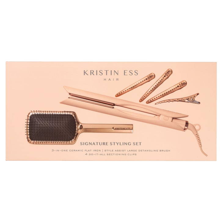 【美品】Kristin Ess 軽量⭐︎海外対応ヘアアイロン Kristin Ess Hair Signature Styling Set 3-in-1 Ceramic Flat Iron