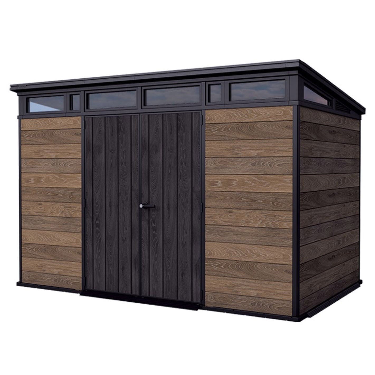 【超美品】ARTISAN LS⭐︎720CB 4-P DG MID115 X100 Keter Signature Collection 11x7 Modern Outdoor Storage Shed Walnut