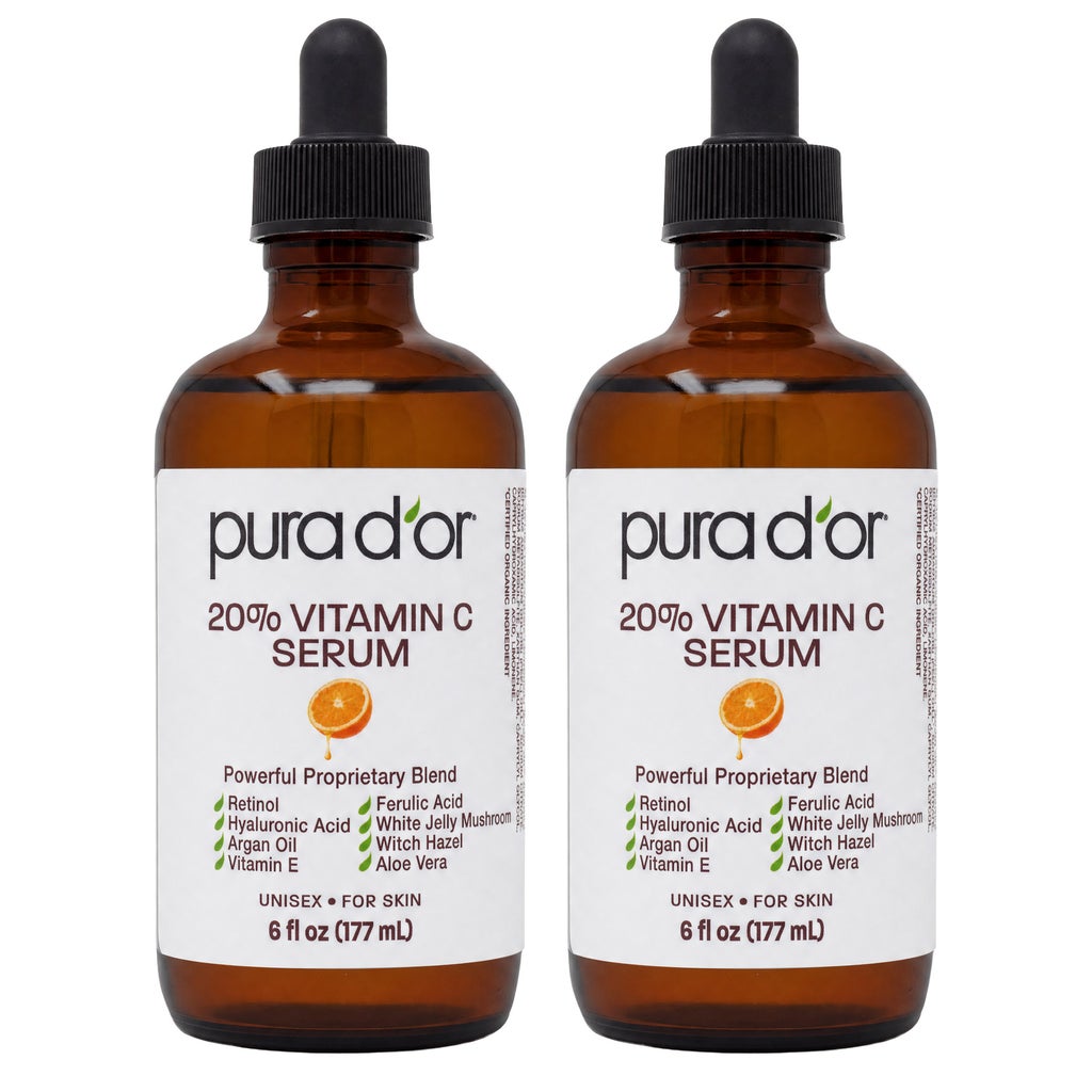 pura d'or 20% Vitamin C Serum, 6 fl oz, 2-pack | Costco