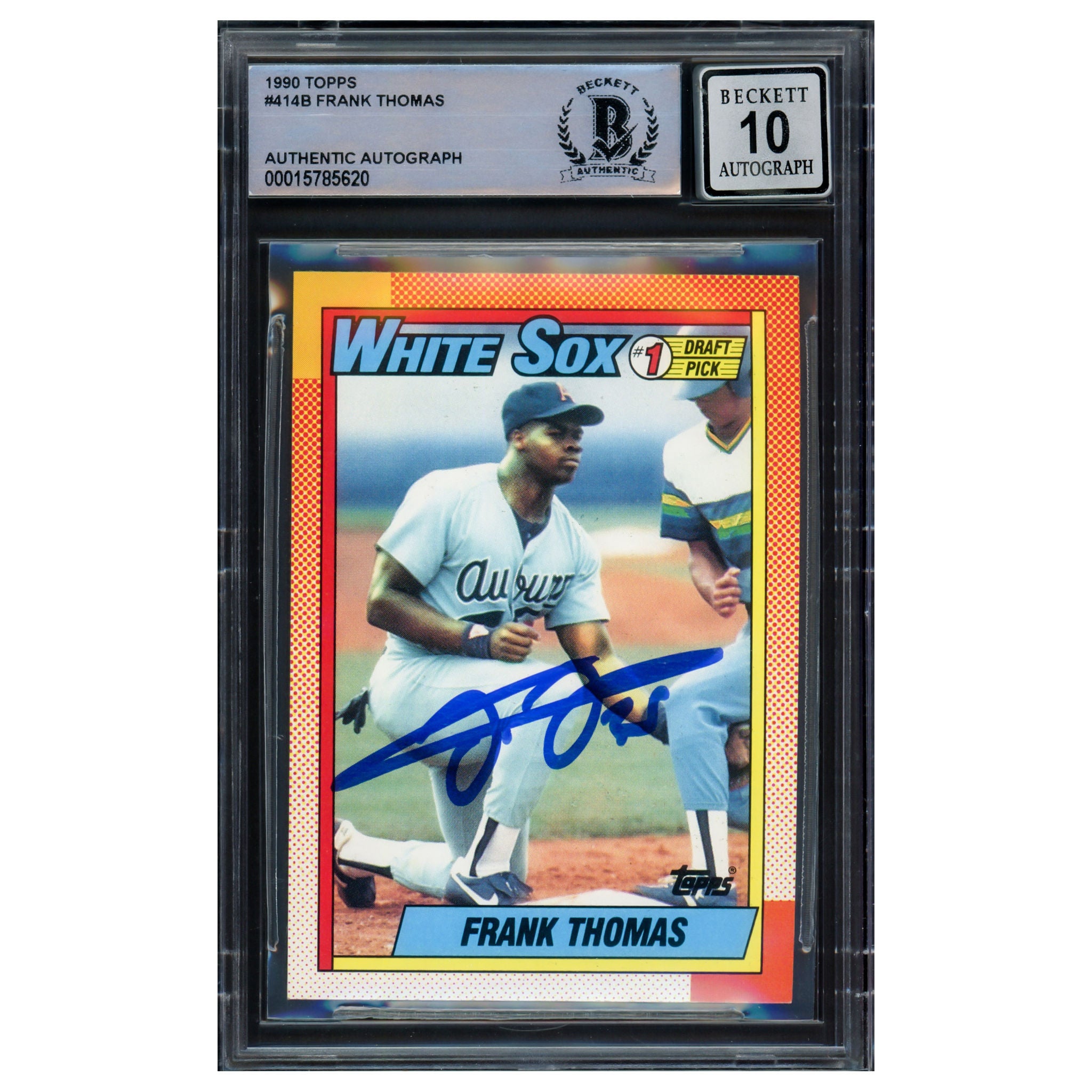 Frank Thomas Autographed 1990 Topps Rookie Card #414 Chicago White