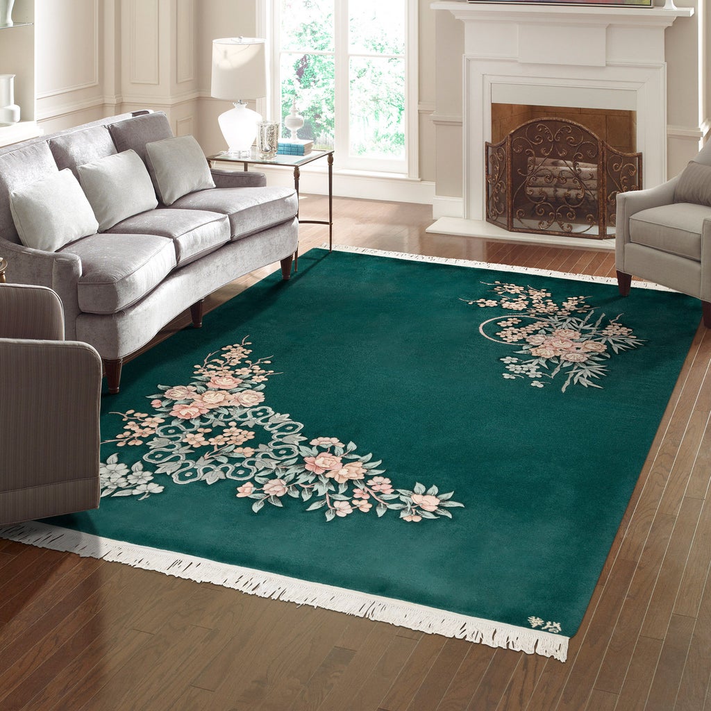 Pagoda Hand Knotted Rug Collection, Jasmin, Green | Costco