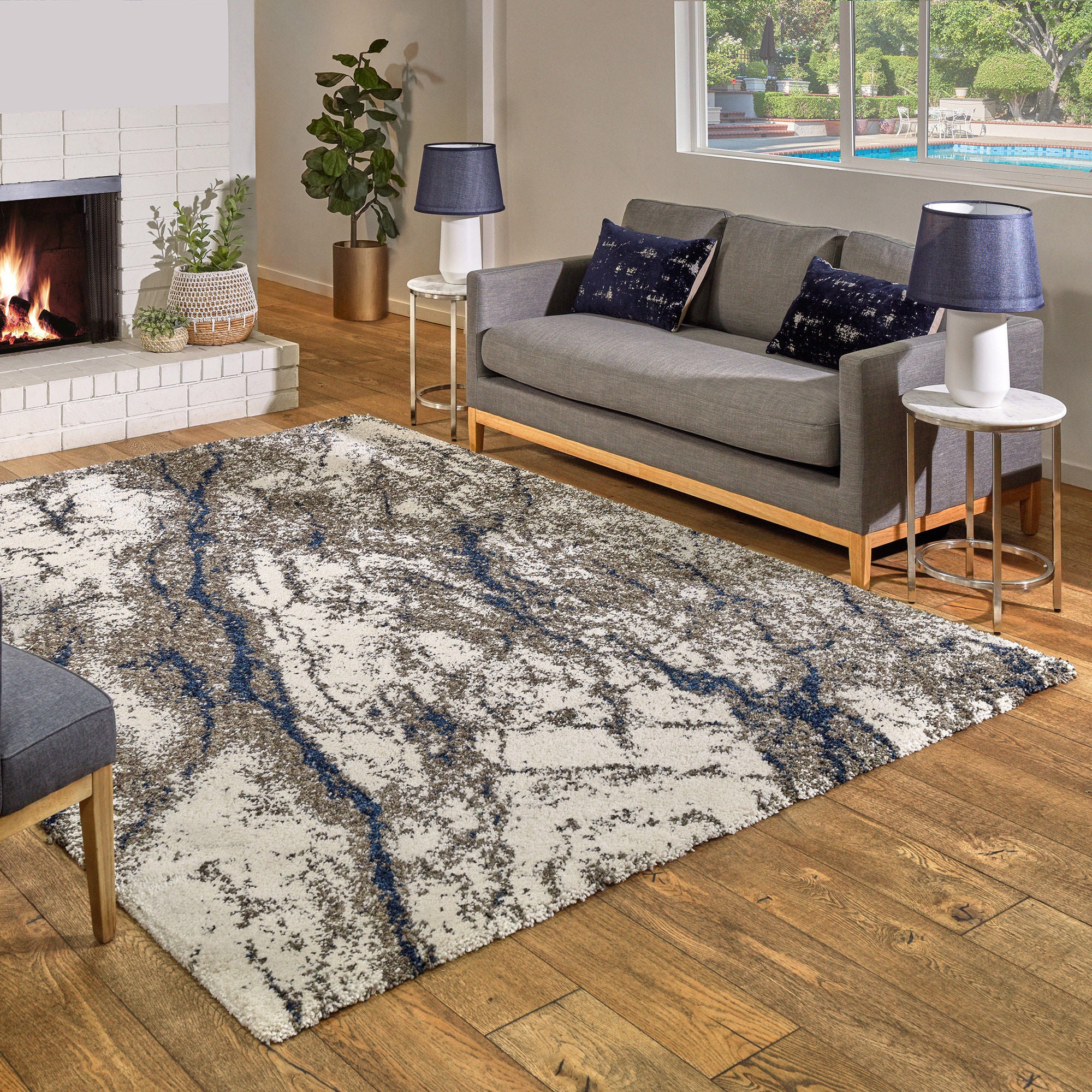 UTILITY canvasキルティングラグ Thomasville Hudson Shag Area Rug, Libera | Costco