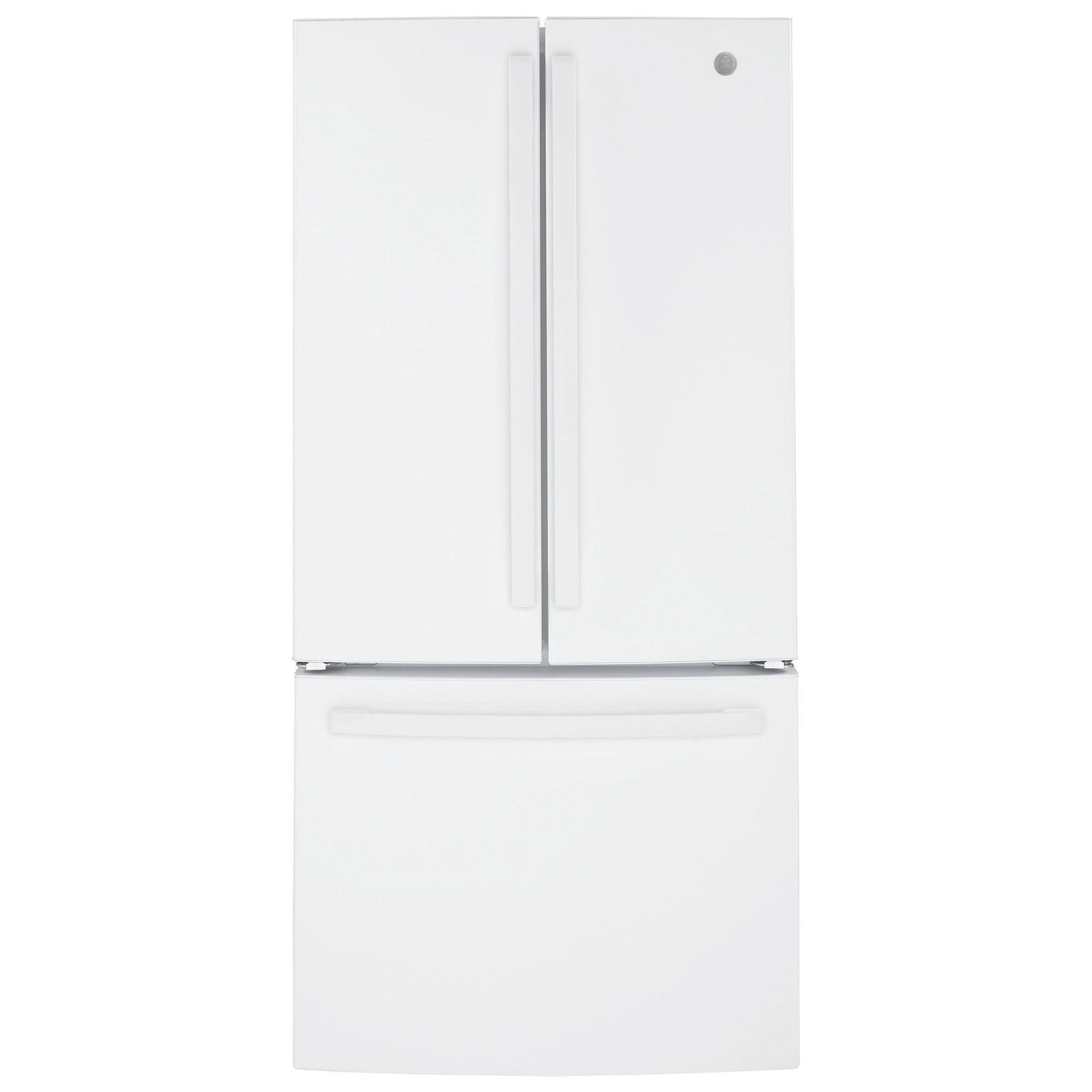 GE 18.6 cu. ft. Counter Depth 3-Door French Door Refrigerator with Internal Water Dispenser and Ice Maker, Compact 33" Width