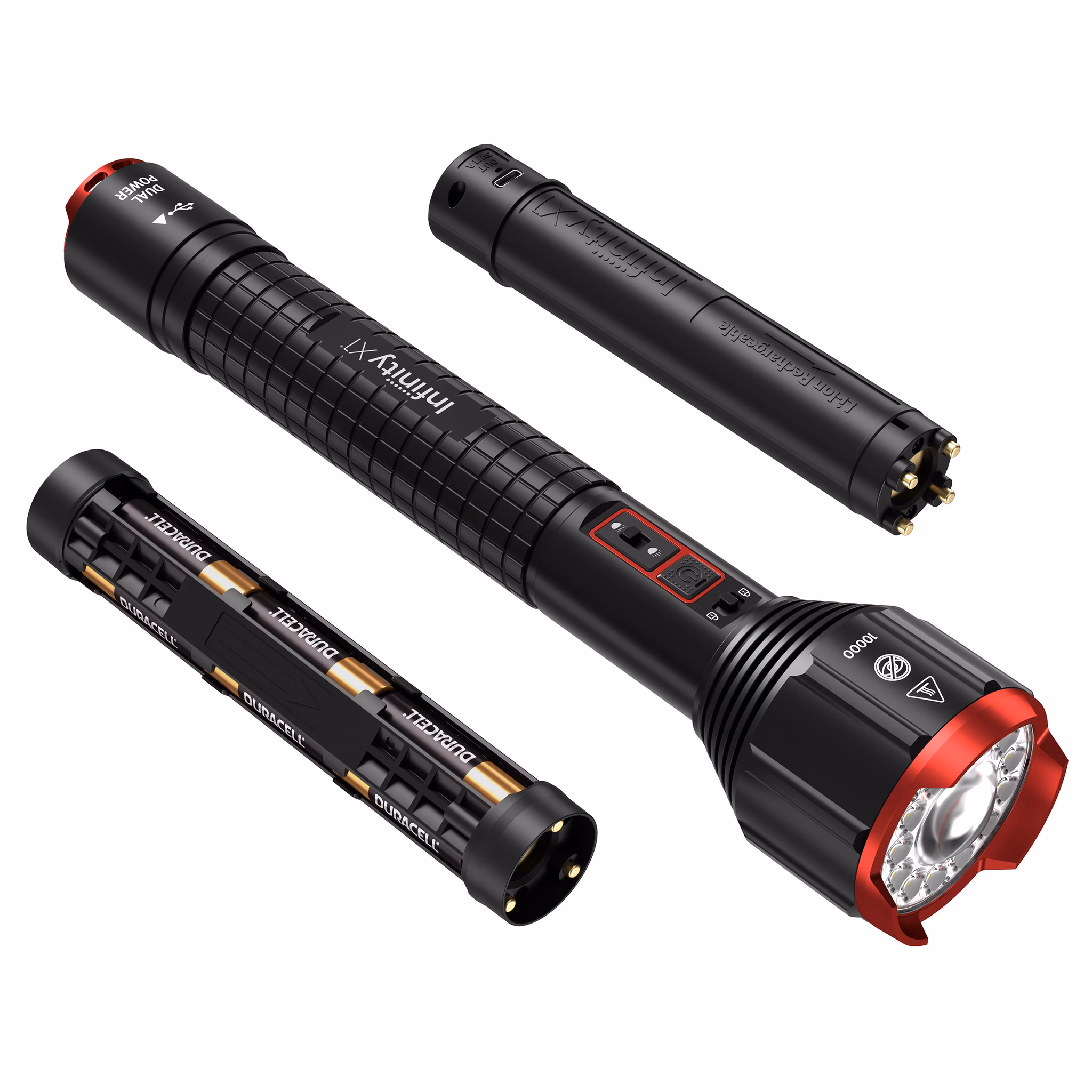 Infinity 10K Lumen rechargeable flashlight