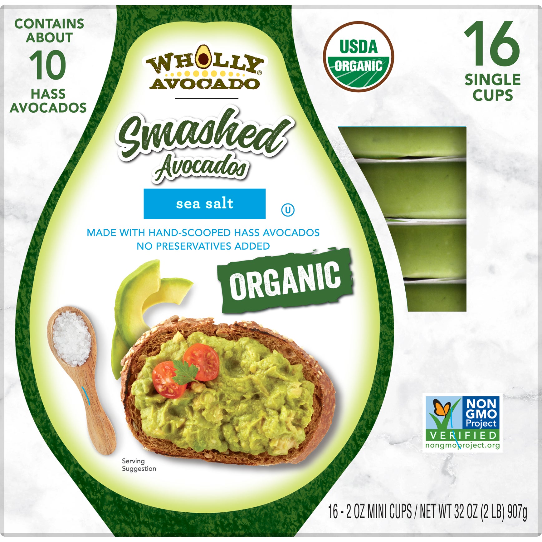 Wholly Organic Smashed Avocado, 2 oz, 16 ct | Costco