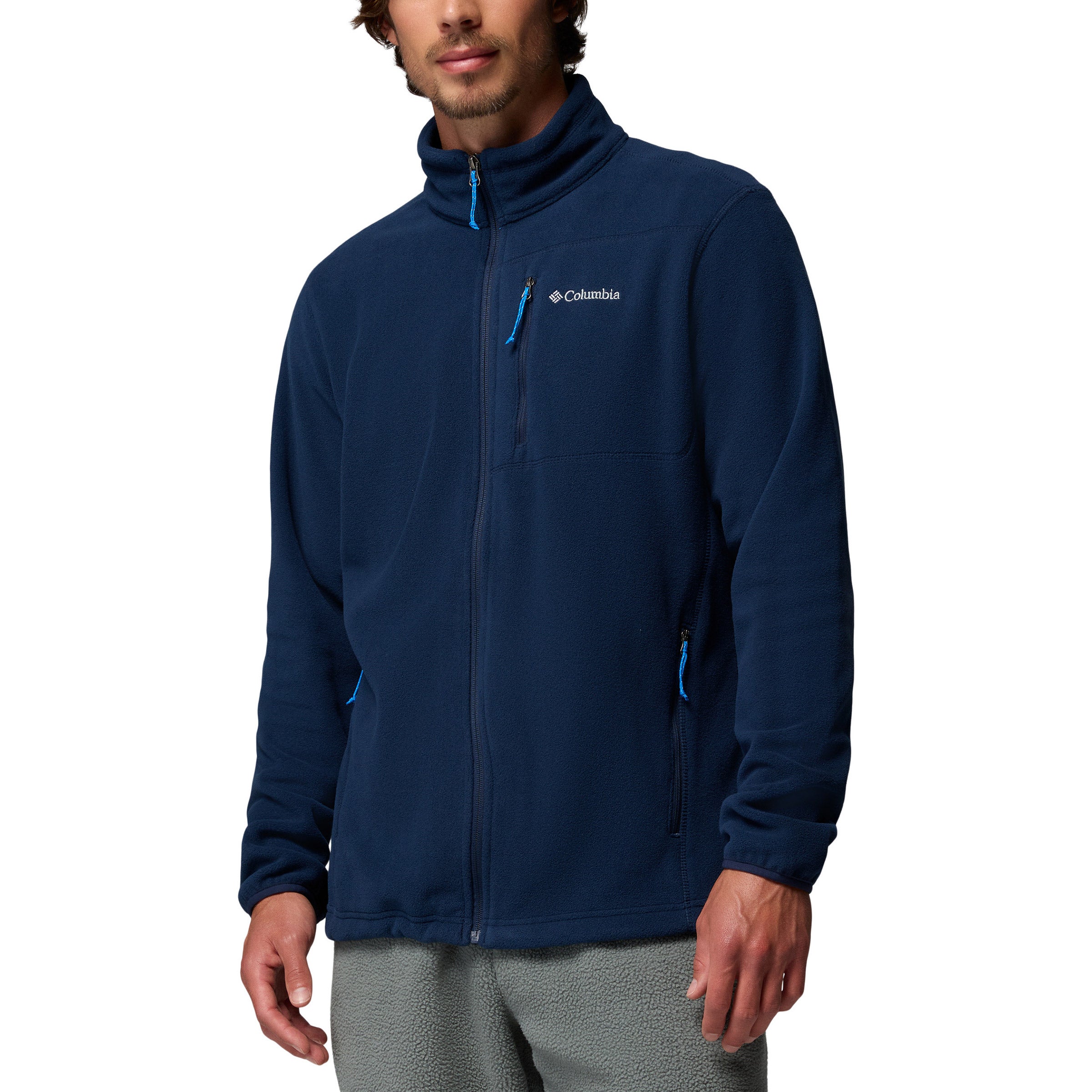 Columbia Men's Thompson Peak Full Zip Fleece Jacket 100% Polyester Mid-Weight - product detail image 1