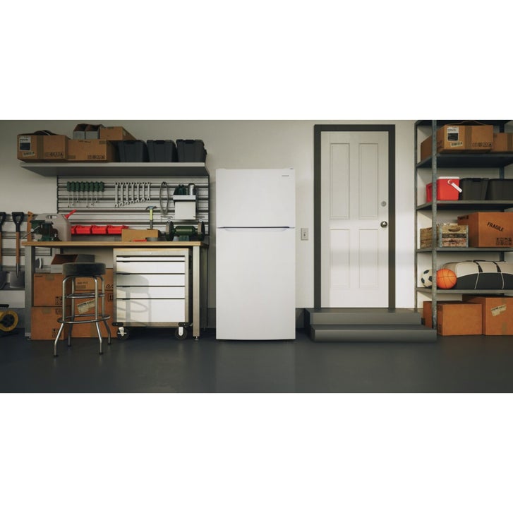 Frigidaire Garage Ready Top Freezer Refrigerator, 18 cu ft, White