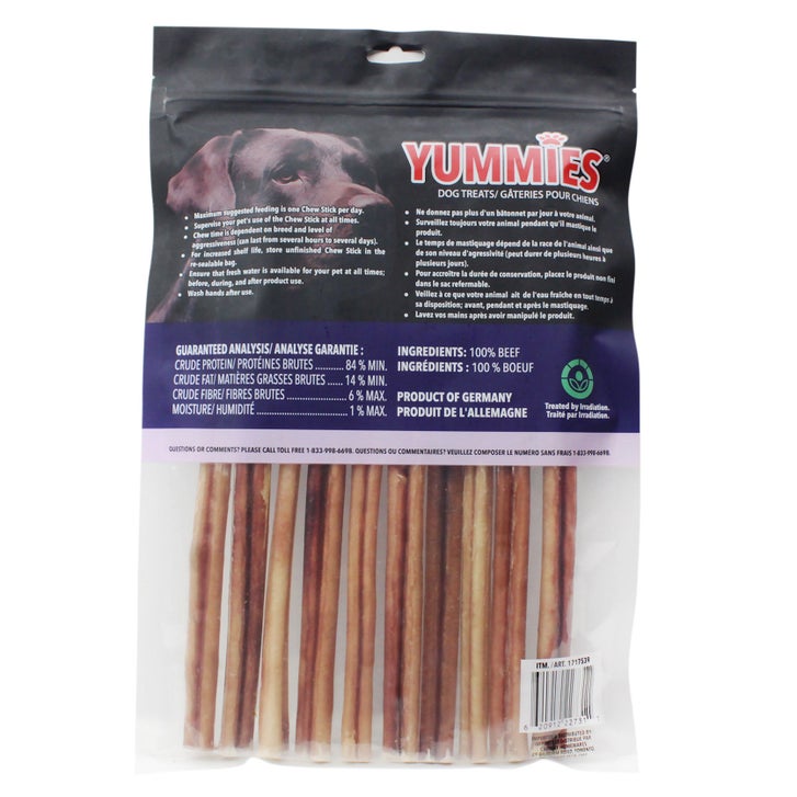 Yummies - Bâtonnets de boeuf de première qualité de 9 à 12 po., paquet ...