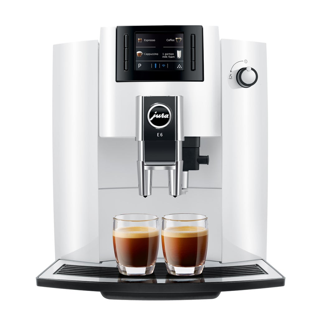 JURA E6 Automatic Coffee Machine, Piano White | Costco