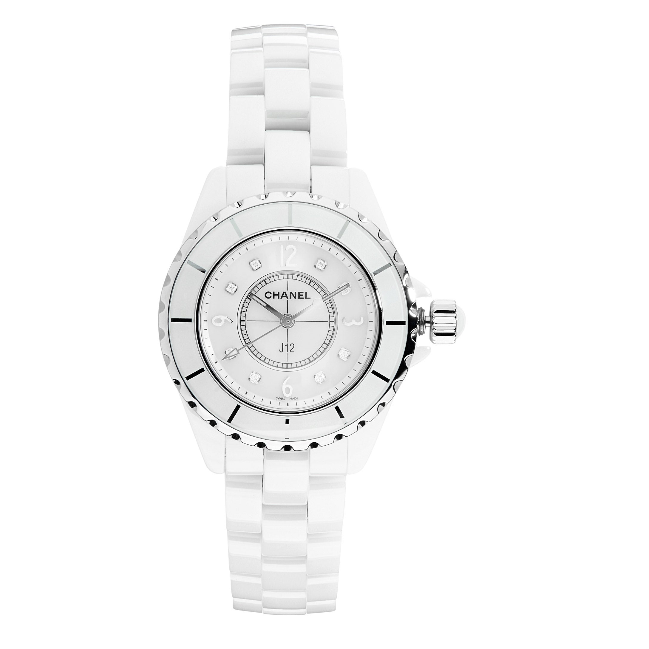 Chanel J12 Mother of Pearl Dial Ceramic Ladies Quartz Watch | Costco