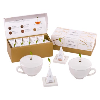 Tea Forte™ Winter White Tea Bundle with 2 Cafe Cup & Tea Trays