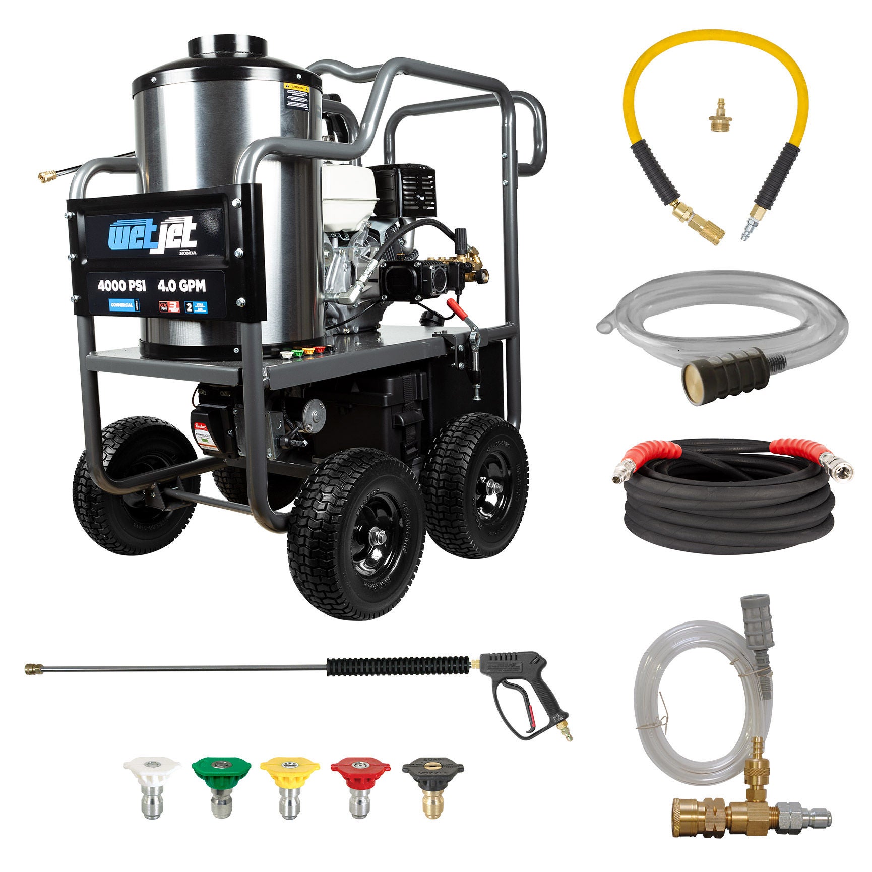 BE Power WetJet WJHW4013HA - 4000 PSI 4.0GPM Hot Water Pressure