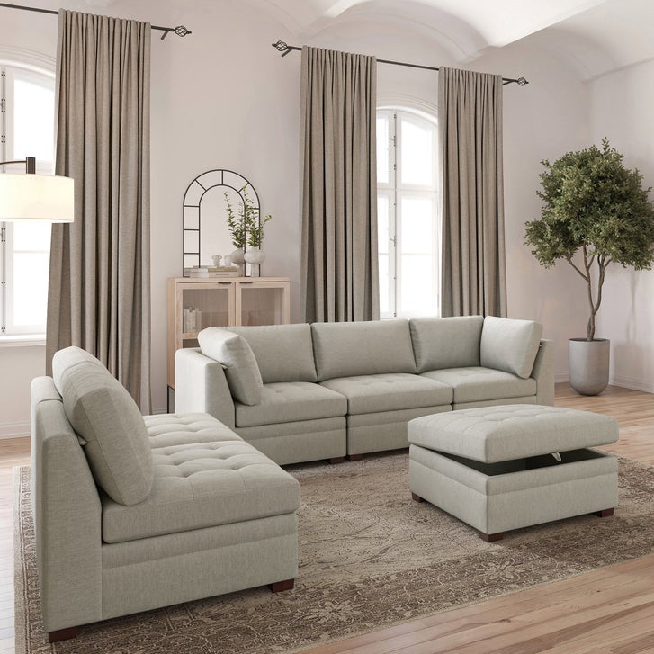 Costco Thomasville Tisdaleモジュラーソファ 6ピース Thomasville Tisdale Modular Sectional 6-piece Beige with Storage