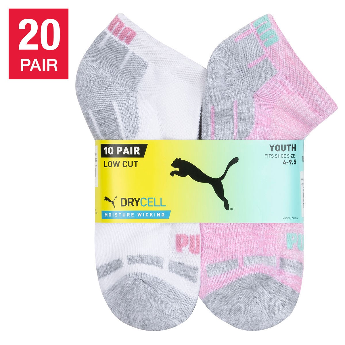 PUMA YOUTH NO SHOW SOCK 10PR