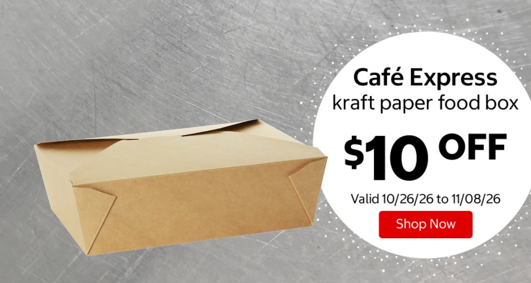 Café Express kraft paper food box $10 OFF Valid 10/26/26 to 11/08/26 Shop Now 