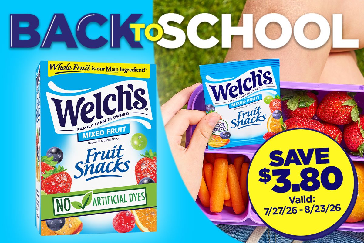 SAVE $3.80 on Welch's Fruit Snacks, Mixed Fruit, 0.8 oz, 90 ct