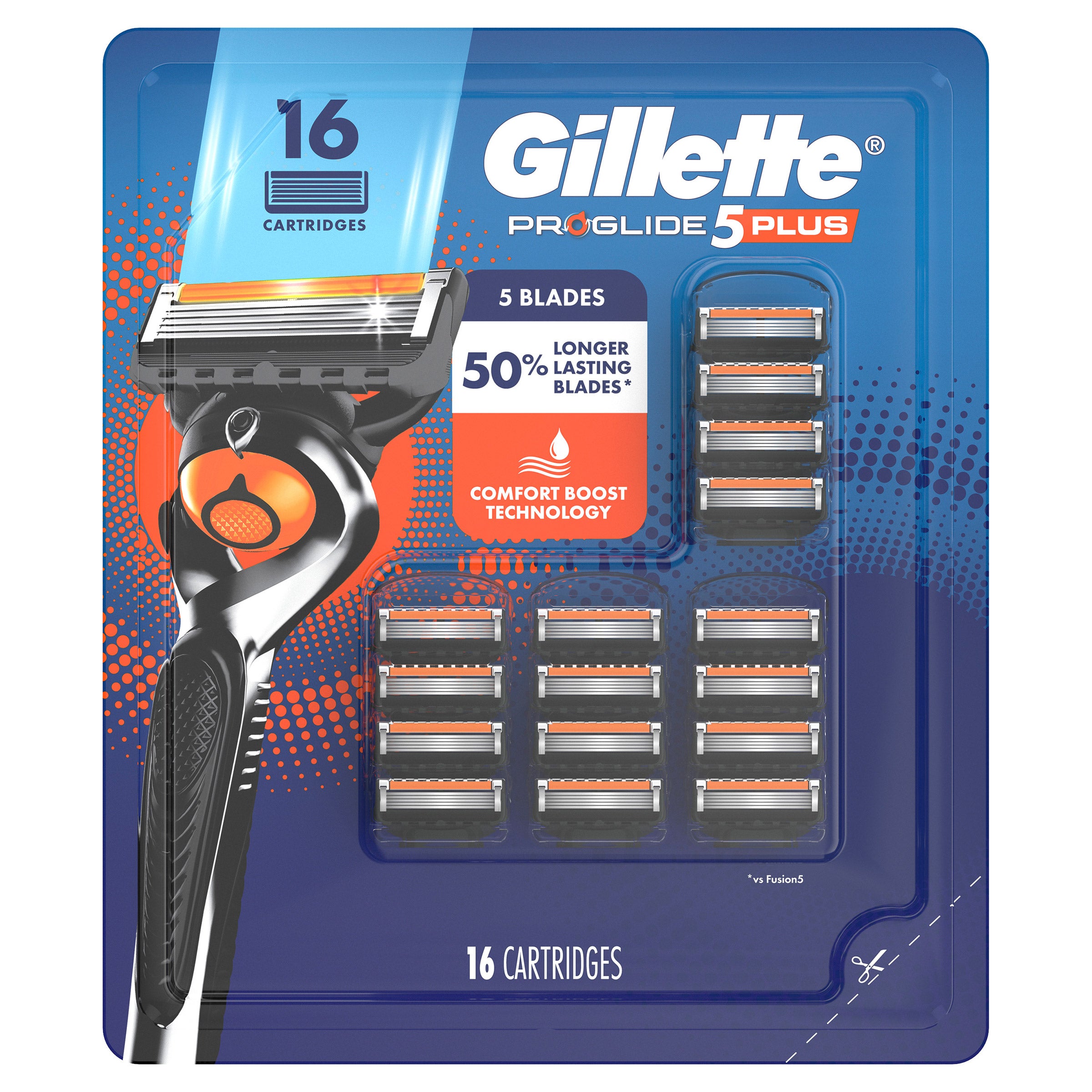 Gillette Proglide Plus Razor Cartridge Refills, 16-count