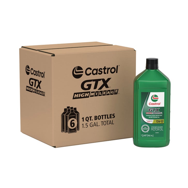Castrol GTX High Mileage 10W-30 Synthetic Blend Motor Oil 1-Quart