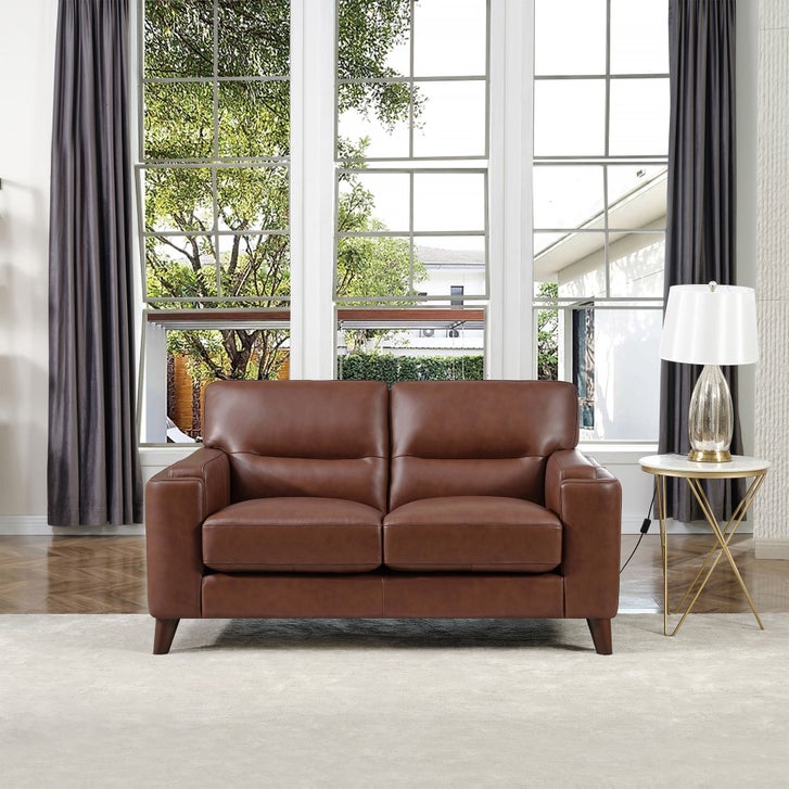 Prospera Home Sorena Top-grain Leather Sofa and Loveseat | Costco