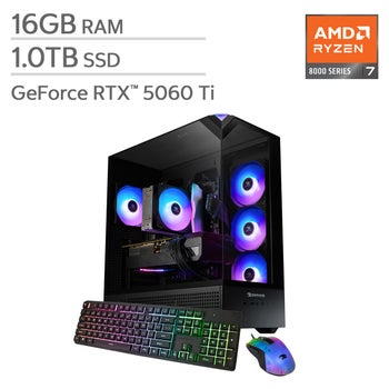 iBUYPOWER Element Gaming Desktop - AMD Ryzen 7 8700F - Nvidia
