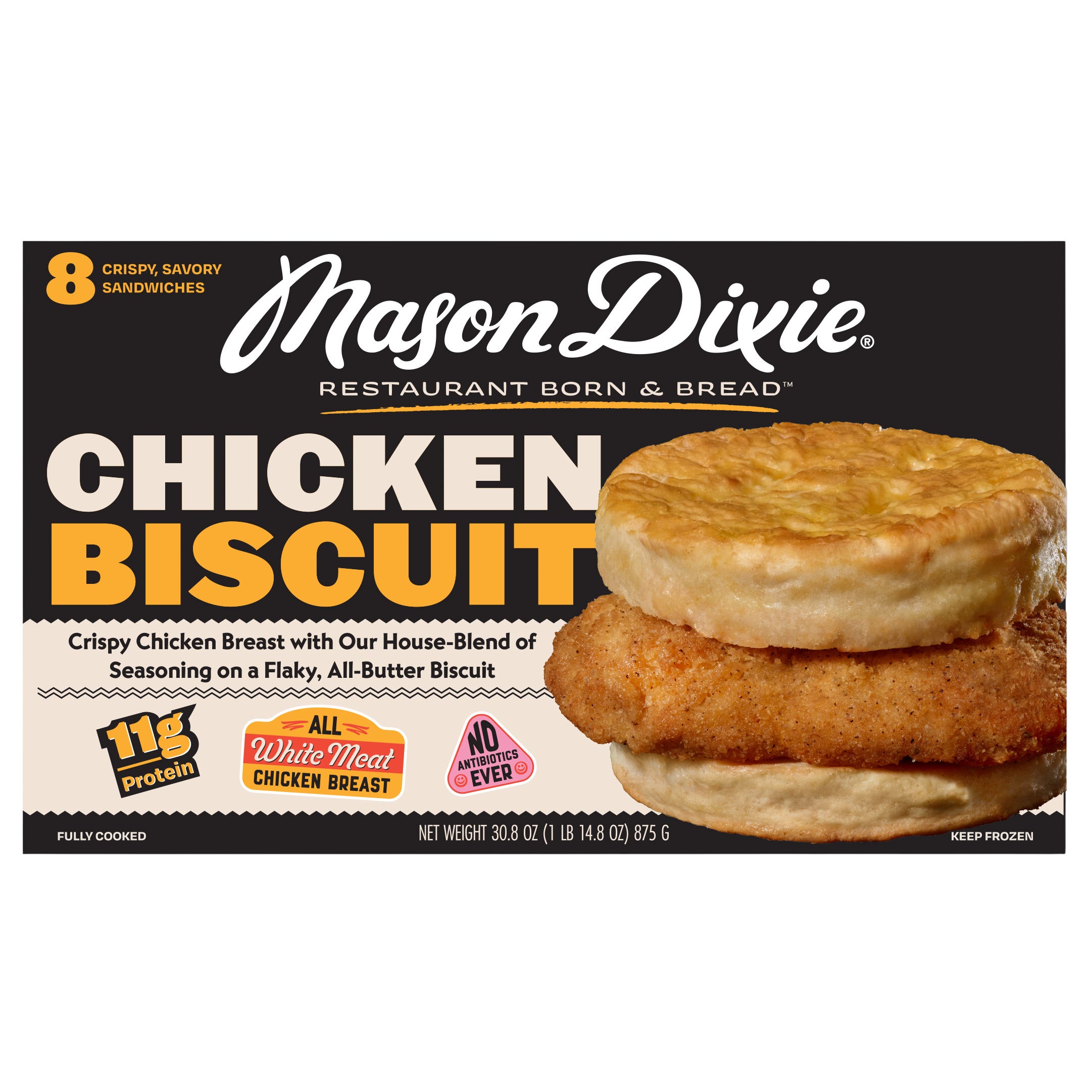 MASON DIXIE CHICKEN BISCUIT 8 COUNT 30.8 OUNCES