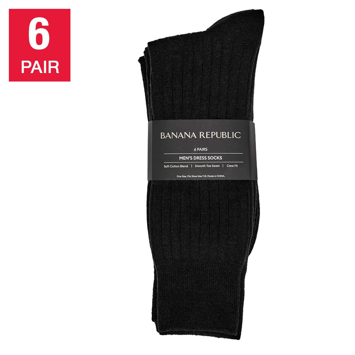 BANANA REPUBLIC MEN'S DRESS SOCK 6 PAIR